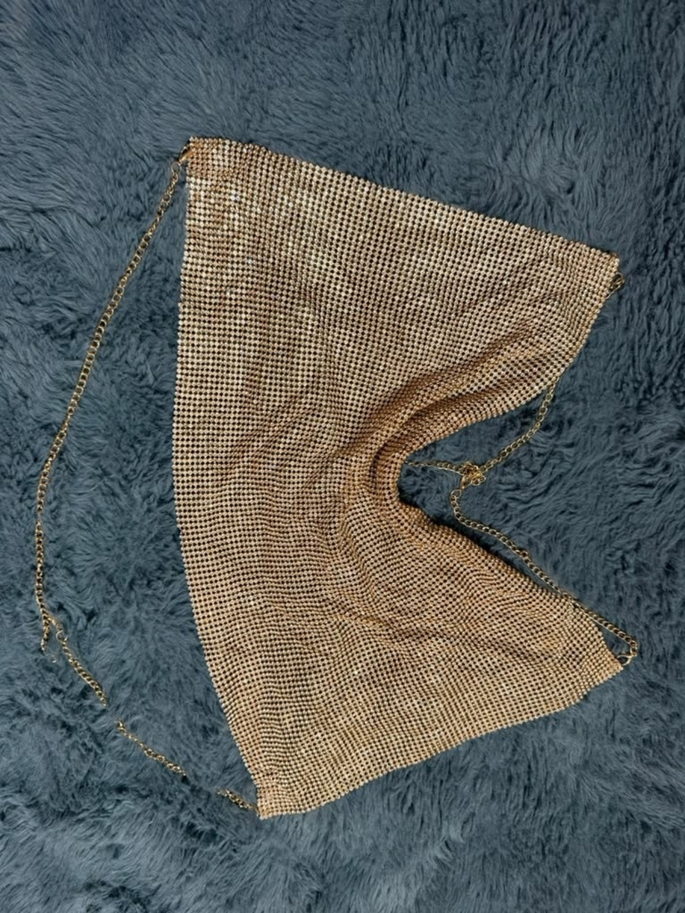 Gold Mesh Evening Shoulder Bag